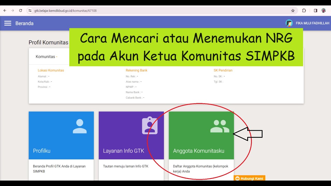 Cara Melihat NRG di SIMPKB