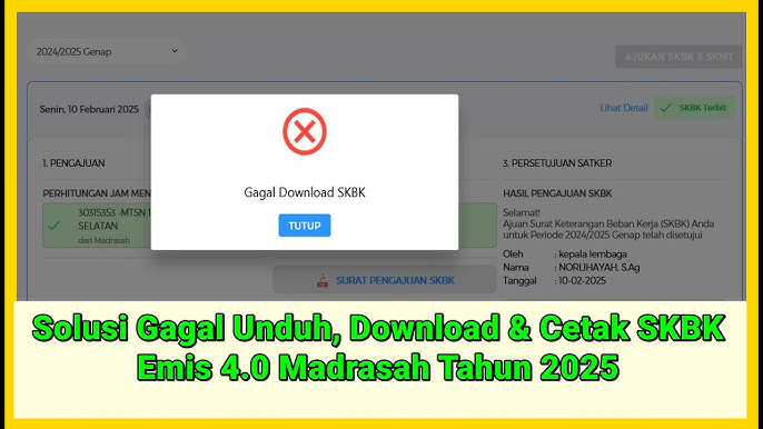 Cara Mengatasi Solusi Gagal Unduh SKBK di Emis 4.0