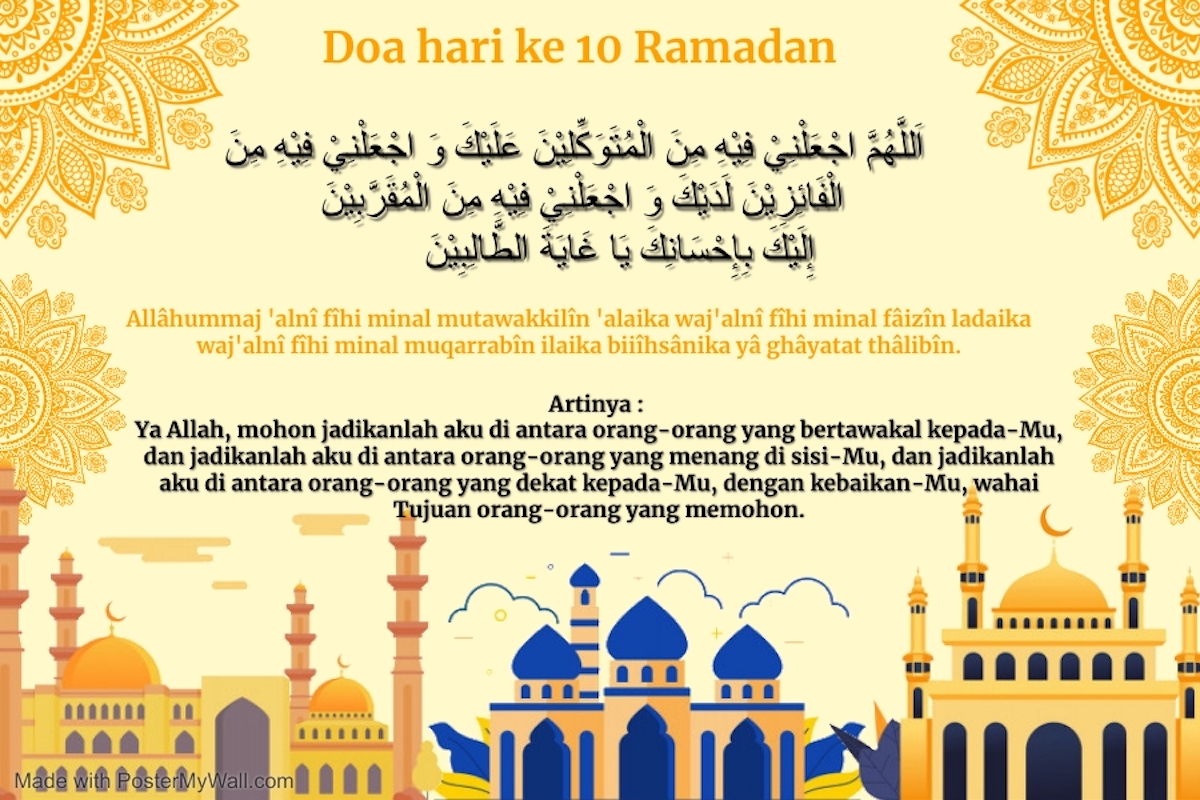 Bacaan Doa Ramadhan Hari ke 1 Sampai 10