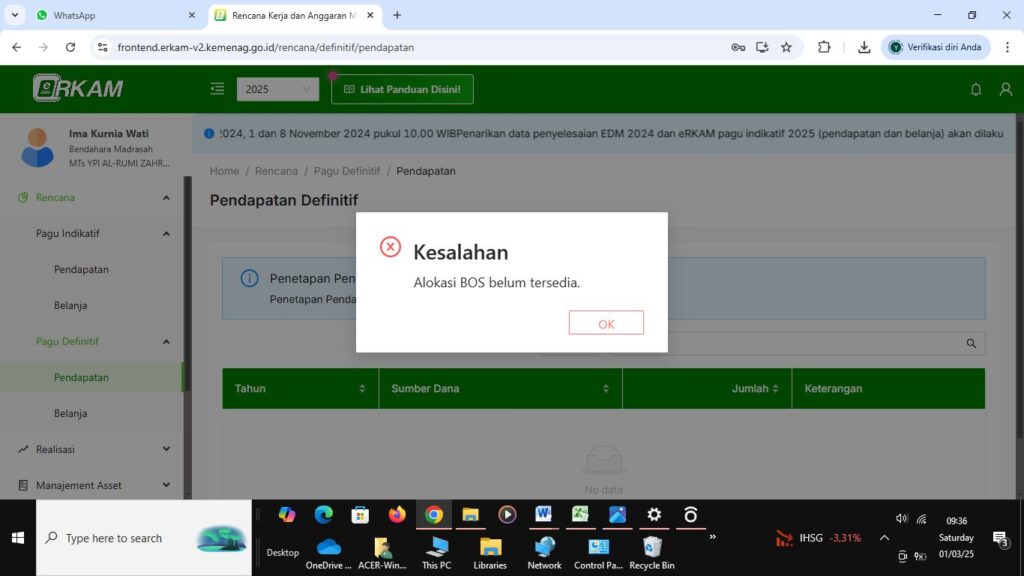 DANA BOS Kemenag 2025 Kapan Cair?