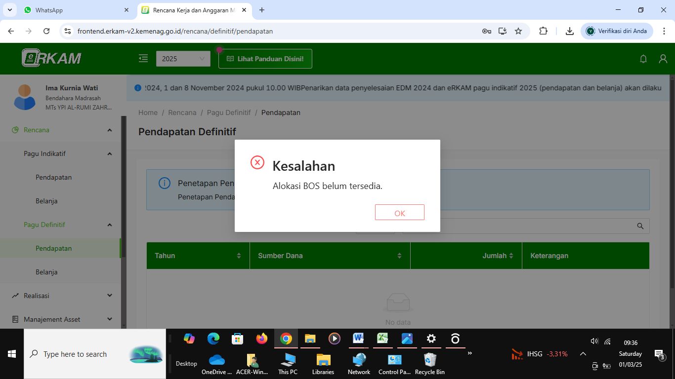 DANA BOS Kemenag 2025 Kapan Cair?