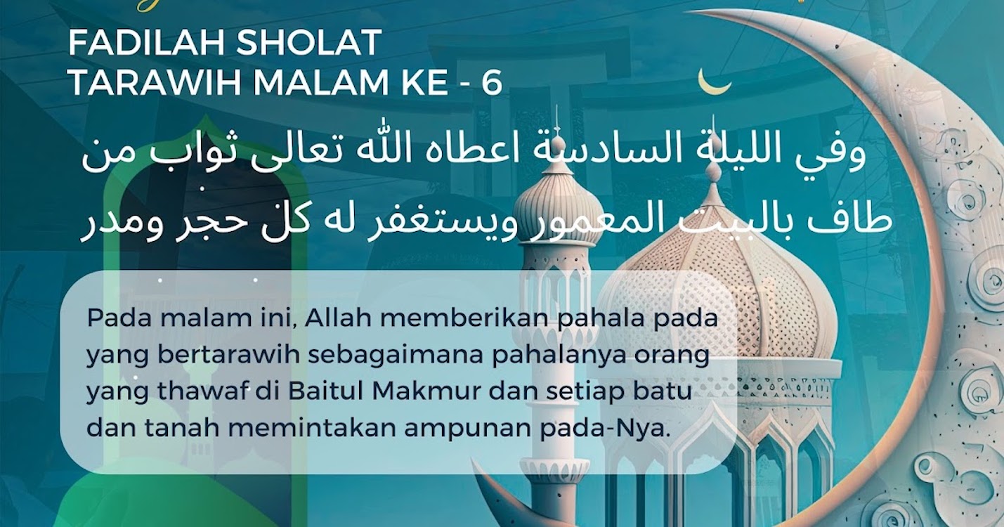fadhilah sholat tarawih malam ke 6 nu online