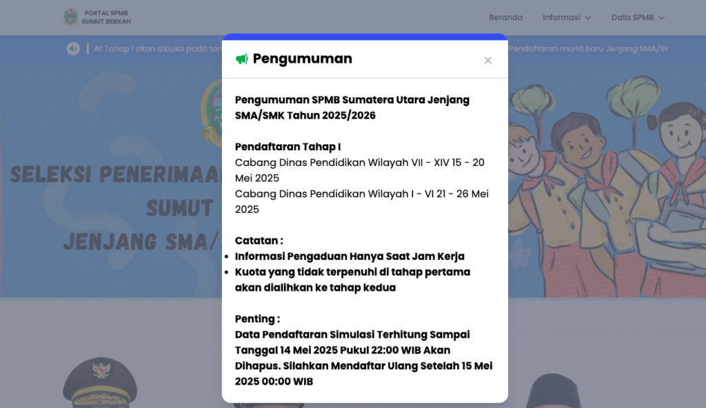 spmb sumut berkah. disdik. sumutprov. go. id