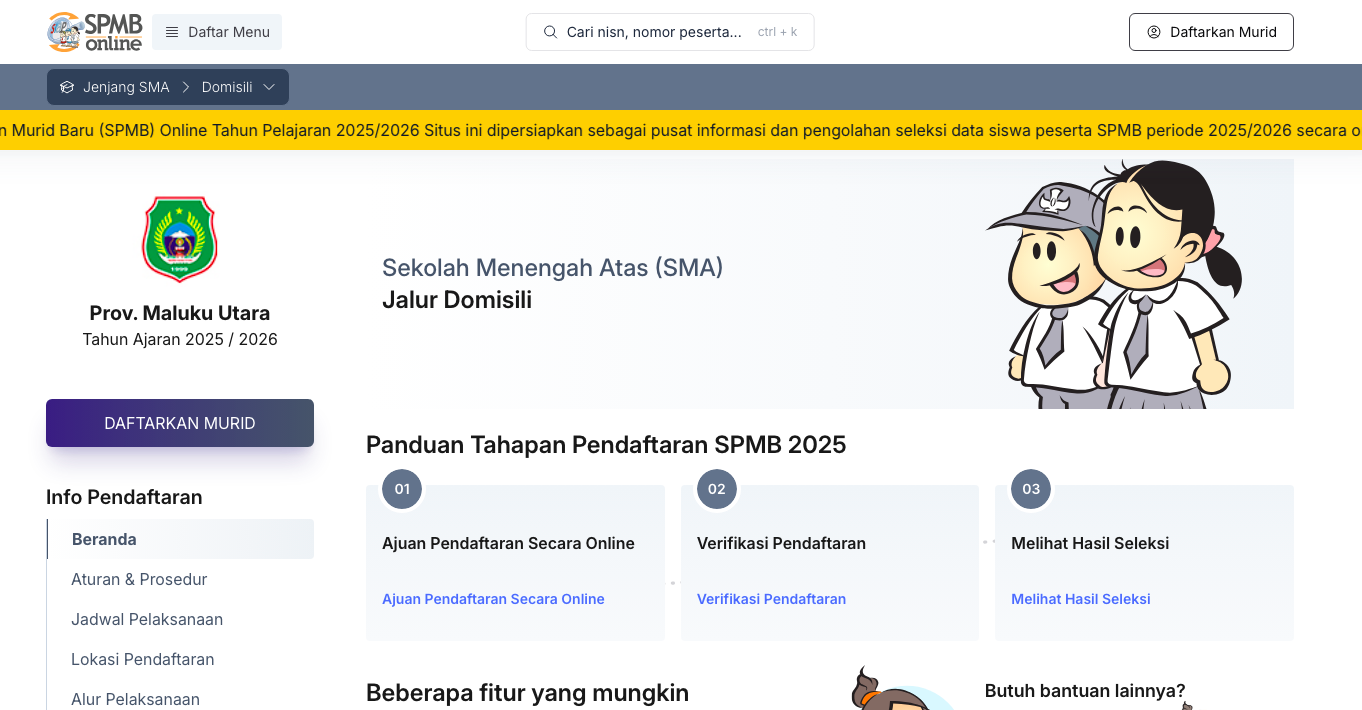 SPMB Malut 2025