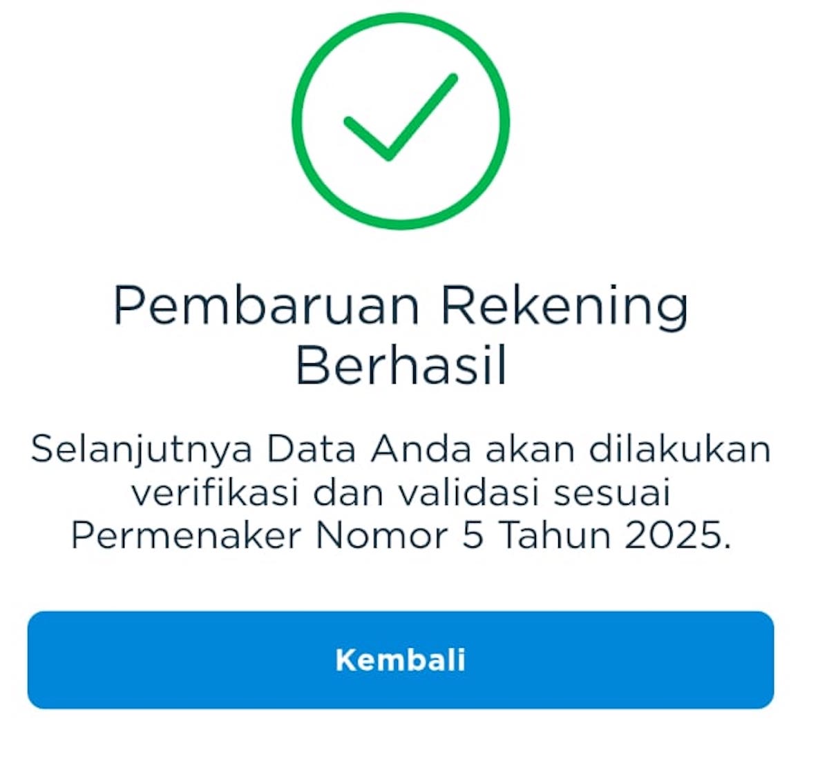 data anda saat ini masih dalam proses verifikasi dan validasi bsu