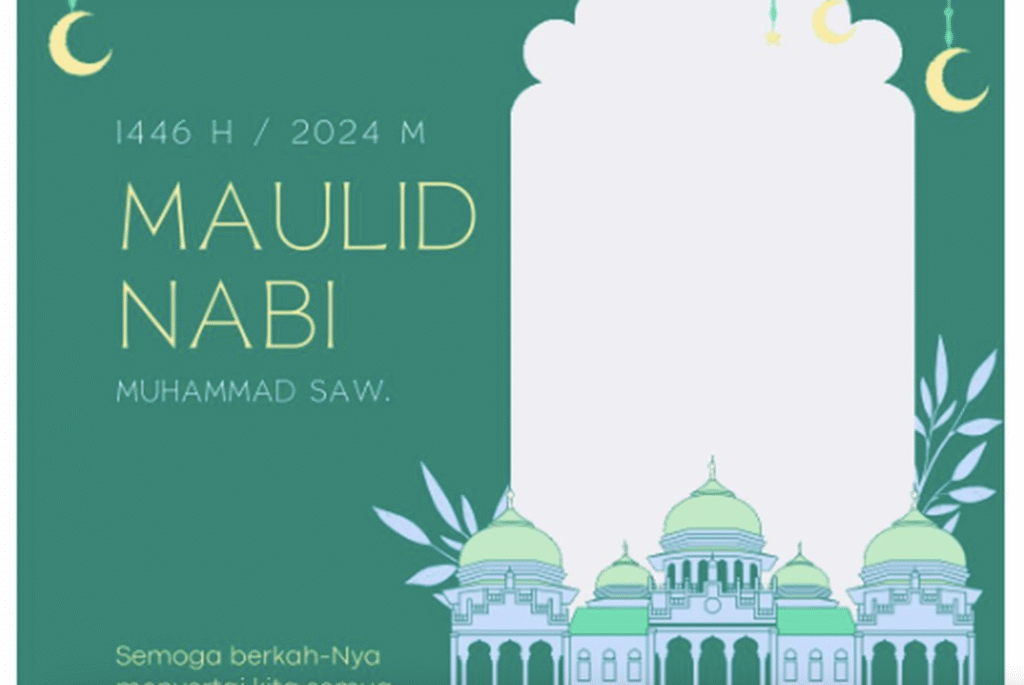 Twibbon Maulid Nabi Muhammad 2025 PNG