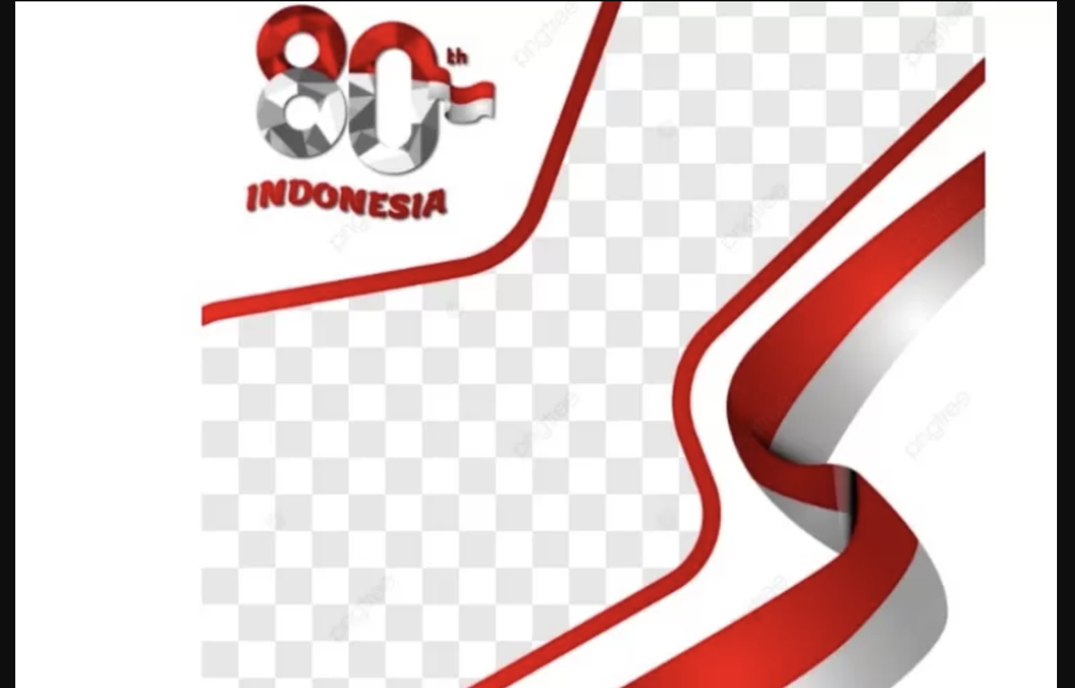 twibbon hut ri 80 2025 PNG