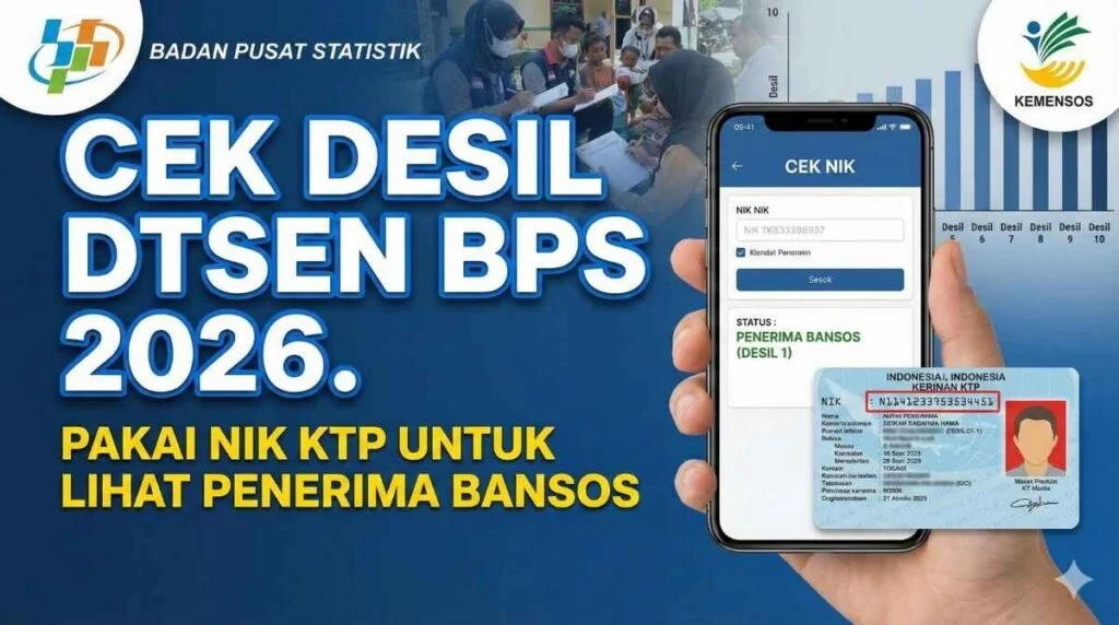 Cara Praktis Cek Status Desil Bansos 2026 Cukup Pakai NIK KTP