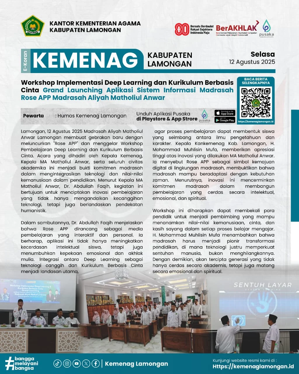 Diseminasi Kurikulum Baru Madrasah di Pati Dorong Deep Learning dan KBC