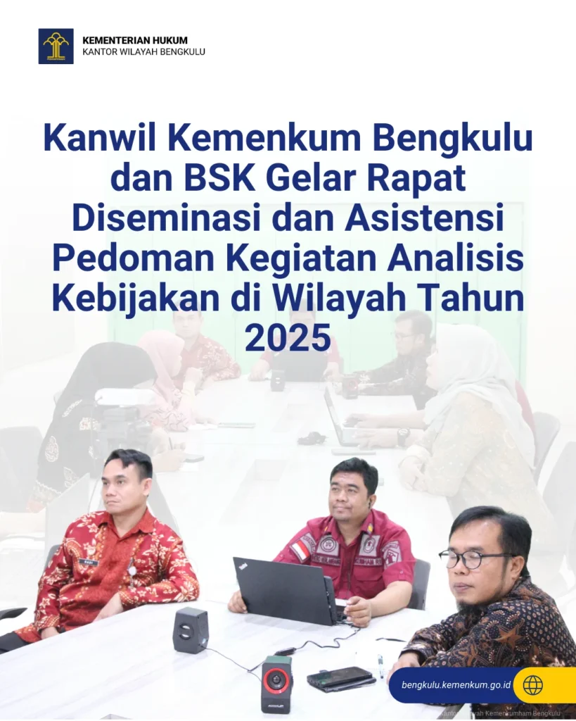 Kemenkum Jateng Terima Asistensi BSK Hukum untuk Diseminasi Pedoman AEIK 2026: Langkah Strategis Penguatan Kebijakan