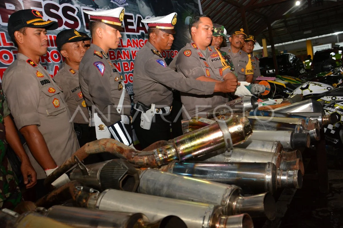 Polres Ciamis Gencar Sita Motor dengan Knalpot Brong dalam Operasi KRYD