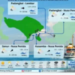 Ramalan Cuaca Bali 19 April 2026: Berawan, Suhu Tinggi, dan Gelombang Pantai Selatan Waspada