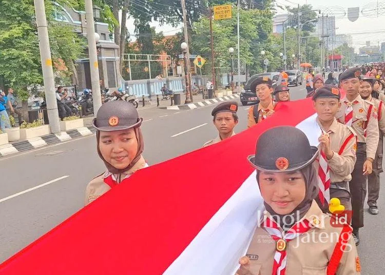 Semarak Nasionalisme di Karnaval Paskah Semarang 2026: Bendera Merah Putih 100 Meter Menghiasi Jalan Kota