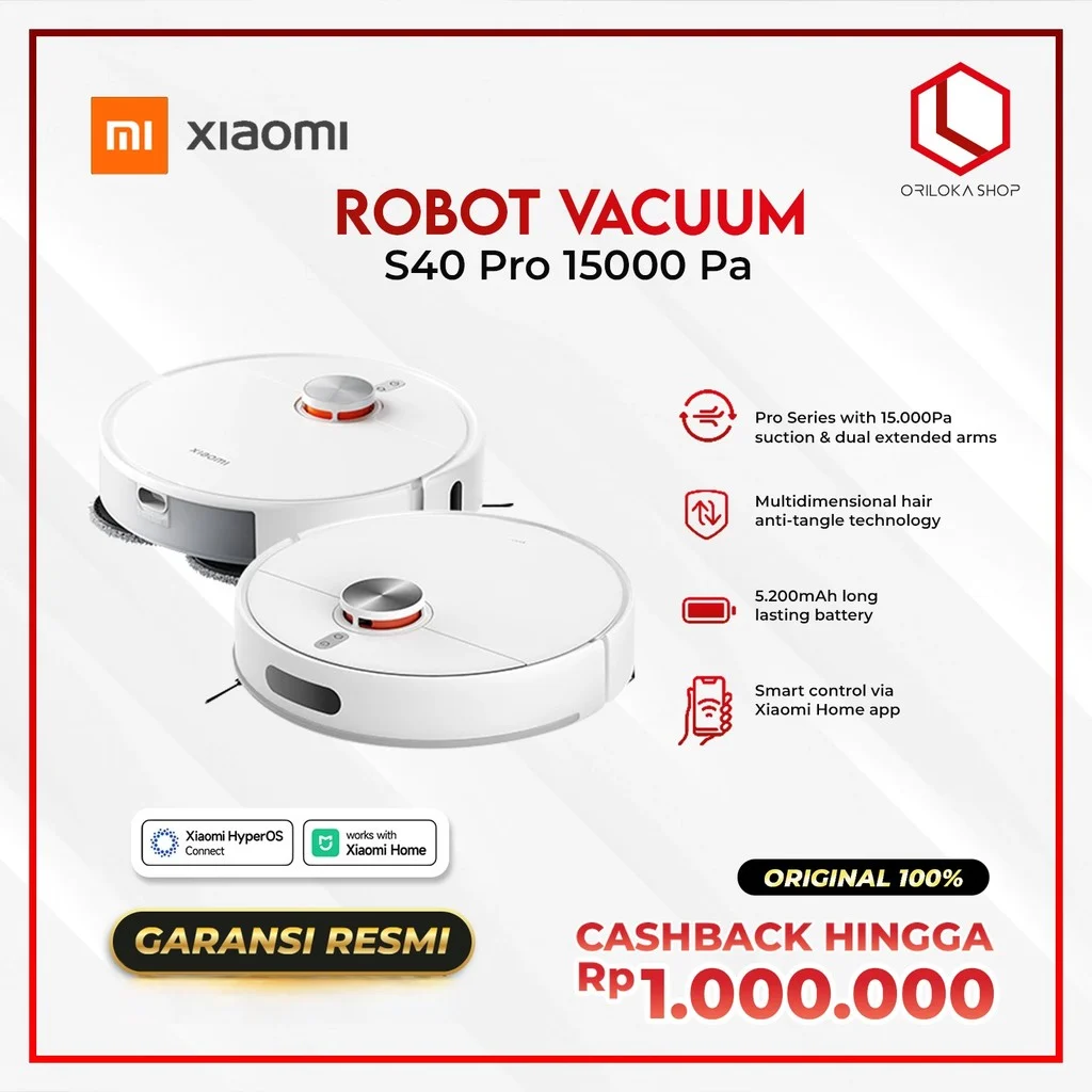 Xiaomi Luncurkan Robot Vacuum H50 Series di Indonesia, Daya Hisap Hingga 15.000Pa